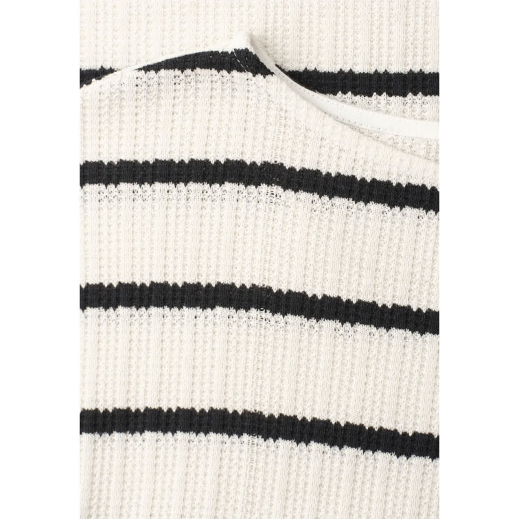 MUJER STRIPED KNIT LOOK SHIRT 27502