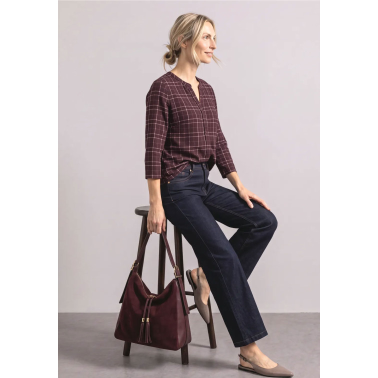MUJER PRINTED JERSEY SHIRT W.SPLIT N 37820