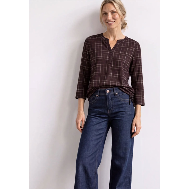 MUJER PRINTED JERSEY SHIRT W.SPLIT N 37820