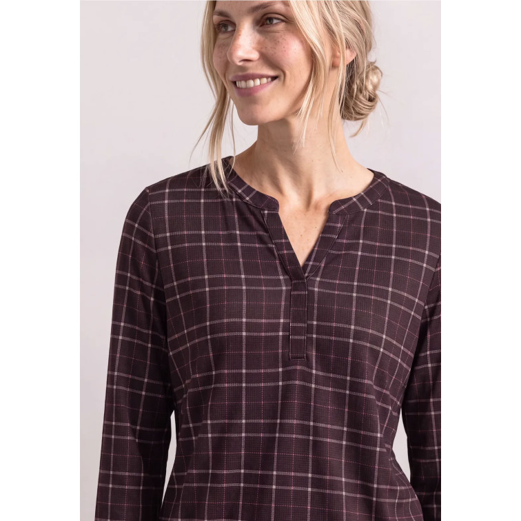 MUJER PRINTED JERSEY SHIRT W.SPLIT N 37820