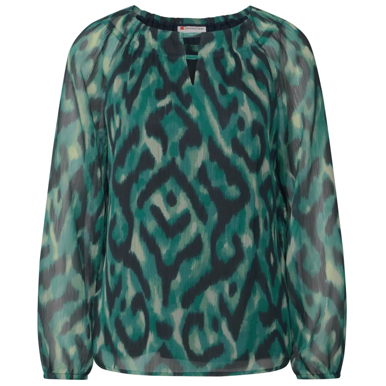 CAMISA MUJER  STREET CHIFFON ROUNDNECKBLOUSE W SLIT