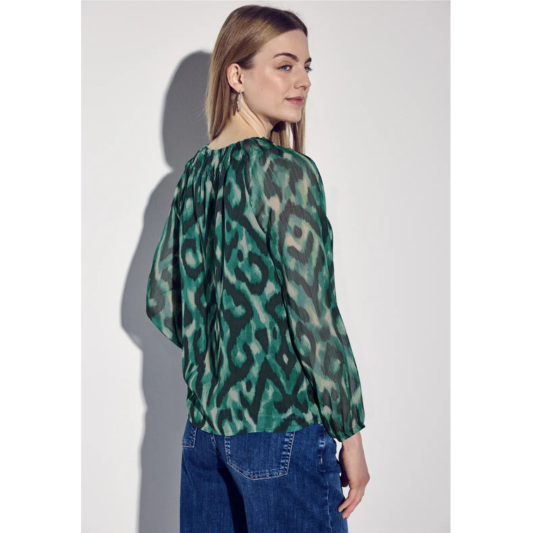 CAMISA MUJER  STREET CHIFFON ROUNDNECKBLOUSE W SLIT