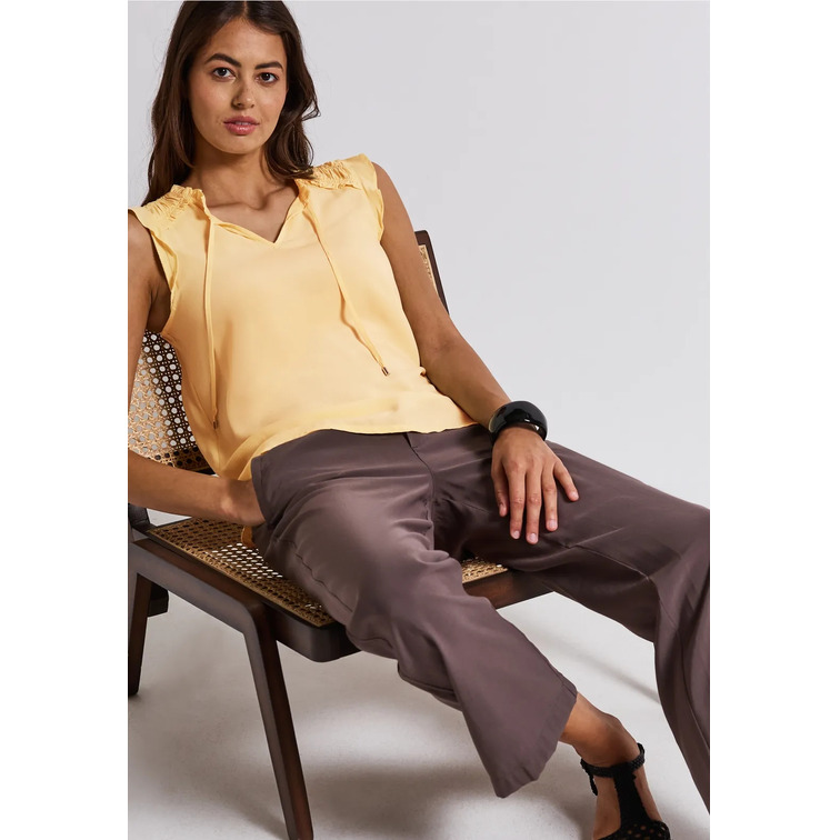 CAMISA MUJER  STREET TUNIC BLOUSETOP W FRILL DETAIL