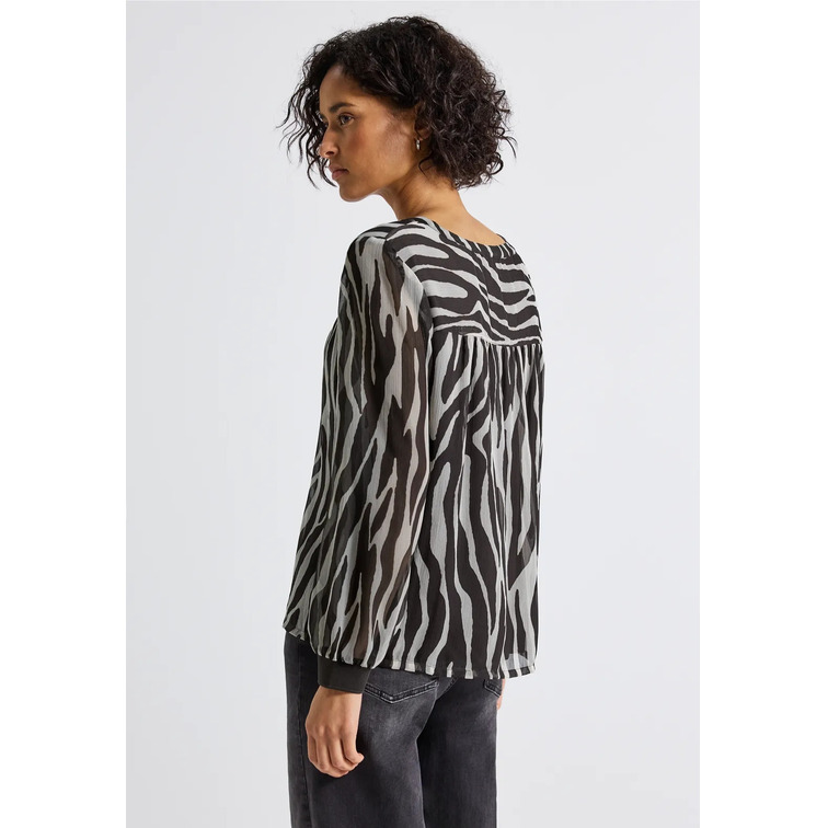CAMISA MUJER  STREET PRINTED CHIFFON BLOUSE W PLACK