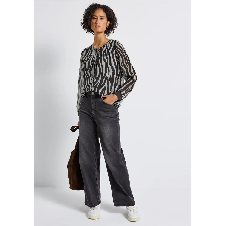 CAMISA MUJER  STREET PRINTED CHIFFON BLOUSE W PLACK