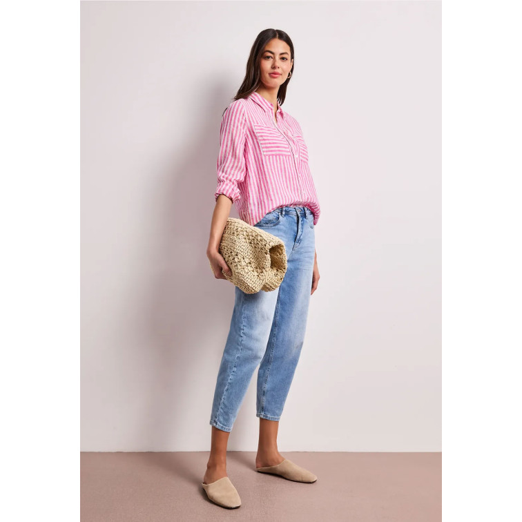 MUJER SOL_STRIPED SHIRTCOLLAR BLOUSE 27281