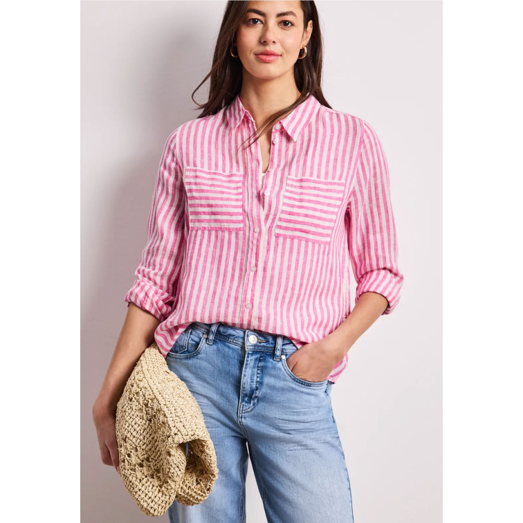 MUJER SOL_STRIPED SHIRTCOLLAR BLOUSE 27281