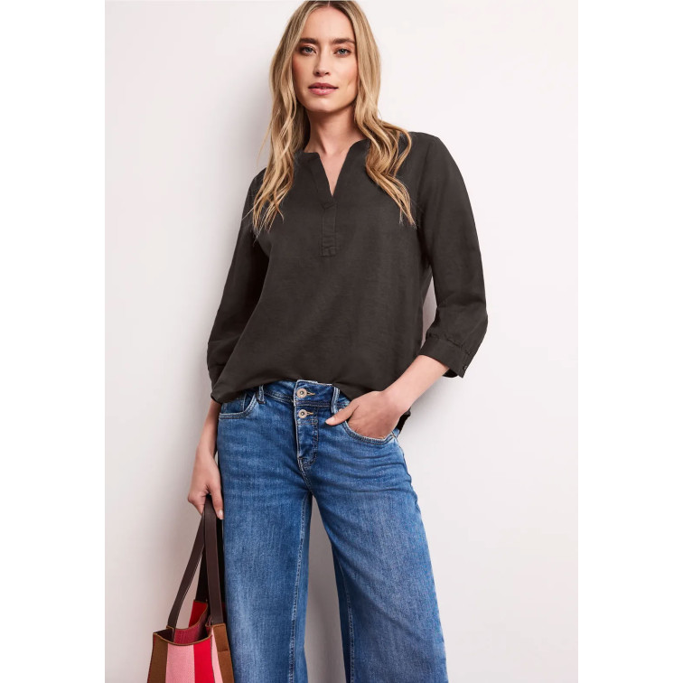 MUJER SOL_SPLITNECK TUNIC BLOUSE UNI 17276