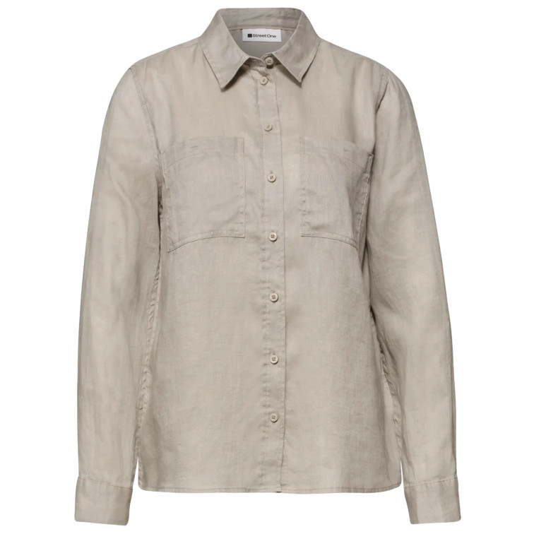 MUJER SOL_SOLID SHIRTCOLLAR BLOUSE W 17278
