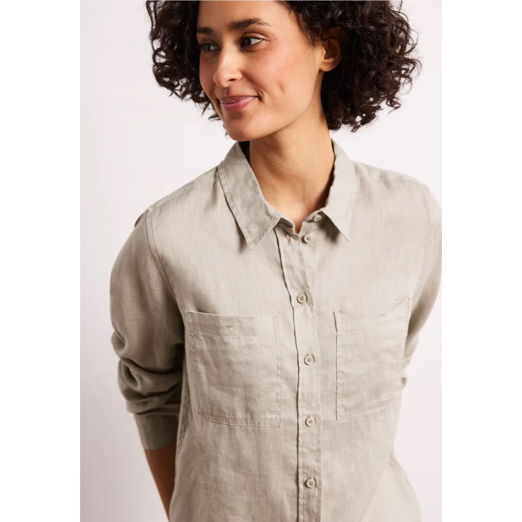 MUJER SOL_SOLID SHIRTCOLLAR BLOUSE W 17278