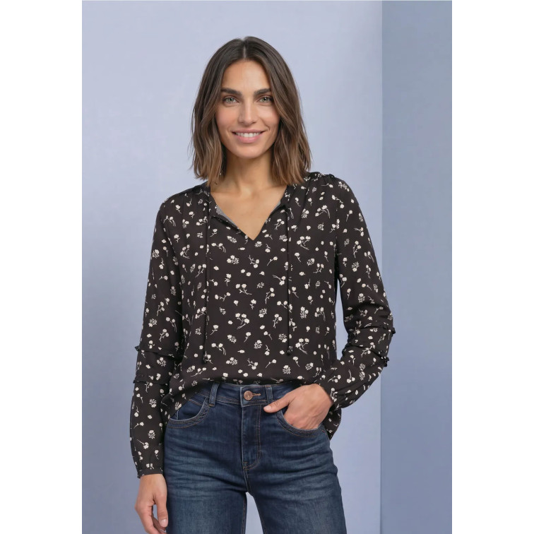 MUJER TUNIC BLOUSE W FRILL DETAILS 27874