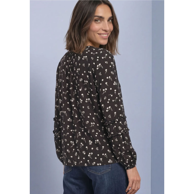 MUJER TUNIC BLOUSE W FRILL DETAILS 27874
