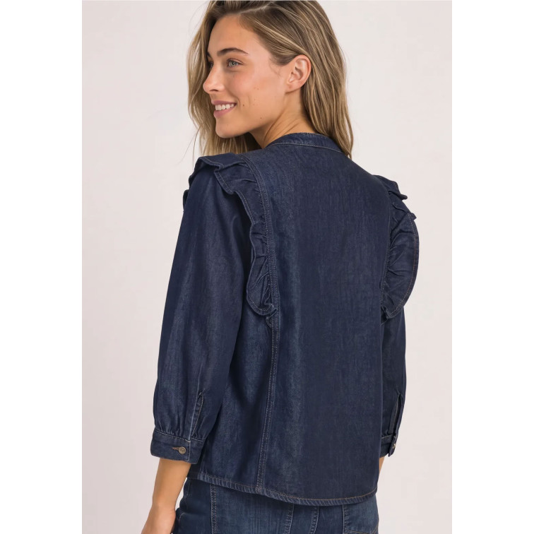MUJER STYLE DENIM,BLOUSE,RINSE WASH 18265