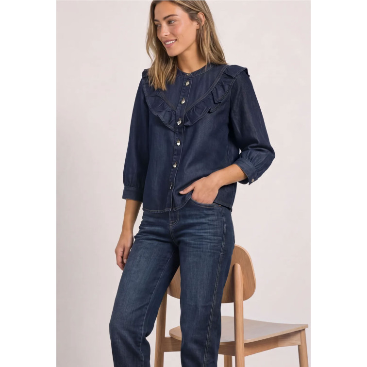 MUJER STYLE DENIM,BLOUSE,RINSE WASH 18265