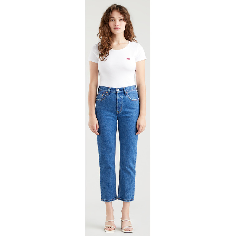 VAQUERO MUJER LEVIS 501 CROP JAZZ POP