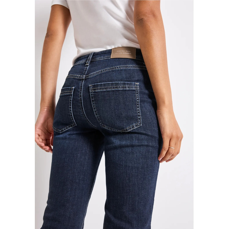 VAQUERO MUJER  STREET STYLE QR BOOTCUT,HW,DARK BLUE