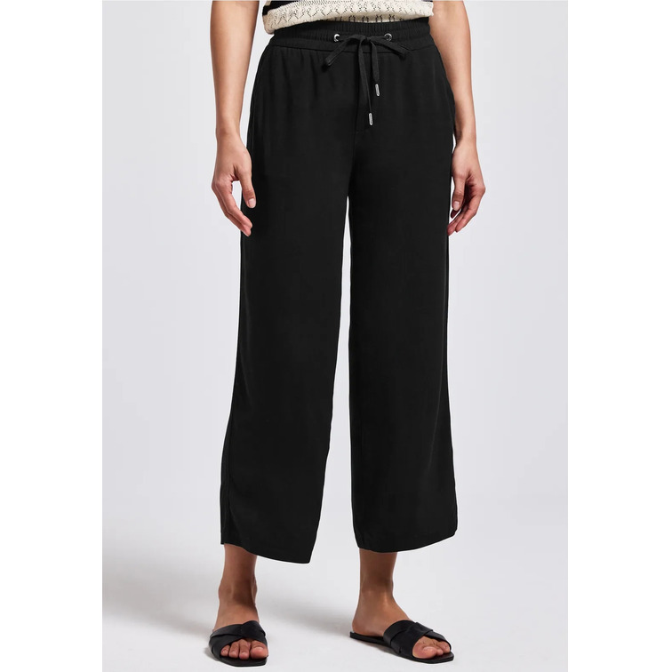 PANTALÓN MUJER  STREET STYLE QR EMEE SOLID HW WIDE LE