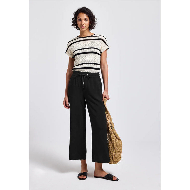 PANTALÓN MUJER  STREET STYLE QR EMEE SOLID HW WIDE LE