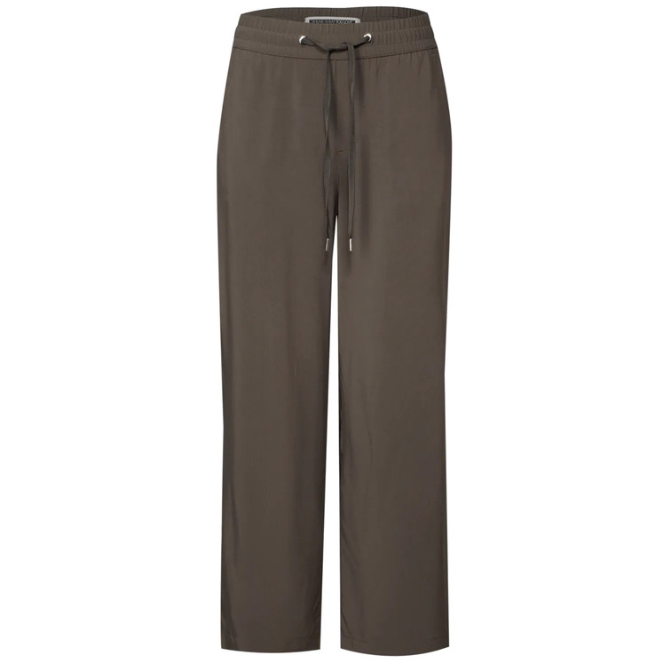 PANTALÓN MUJER  STREET STYLE QR EMEE SOLID HW WIDE LE