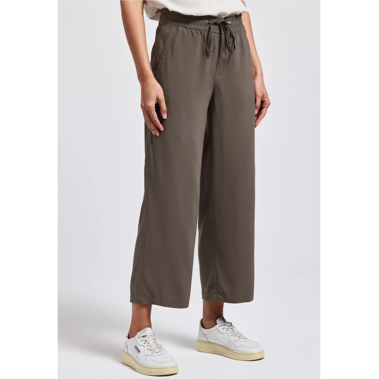 PANTALÓN MUJER  STREET STYLE QR EMEE SOLID HW WIDE LE