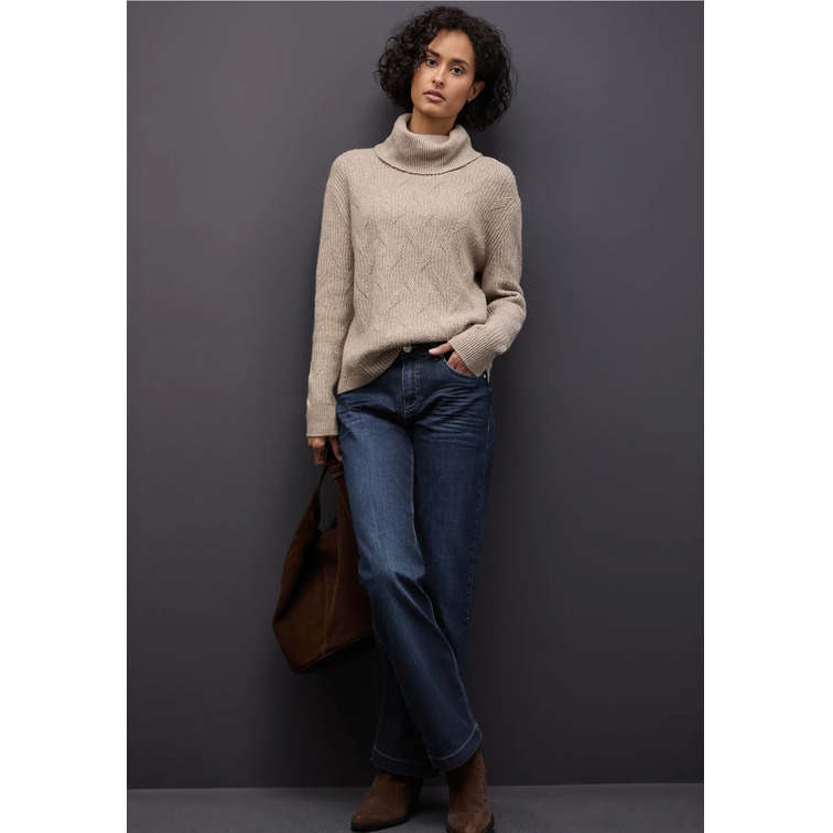 VAQUERO MUJER  STREET QR STYLE STRAIGHT LEG,MW,DARK