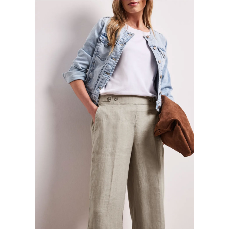MUJER SOL_WIDE LEG BUTTONS HW 17278