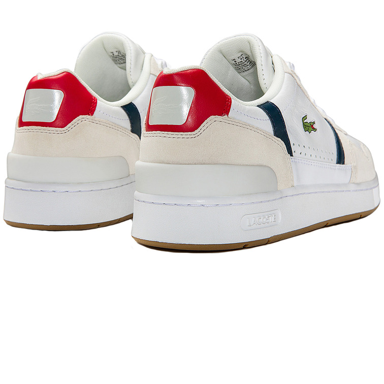 ZAPATILLA EN PIEL Y ANTE TRICOLOR HOMBRE LACOSTE T-CLIP