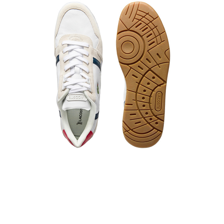 ZAPATILLA EN PIEL Y ANTE TRICOLOR HOMBRE LACOSTE T-CLIP