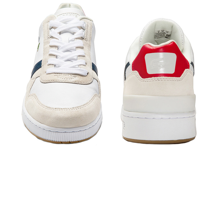 ZAPATILLA EN PIEL Y ANTE TRICOLOR HOMBRE LACOSTE T-CLIP