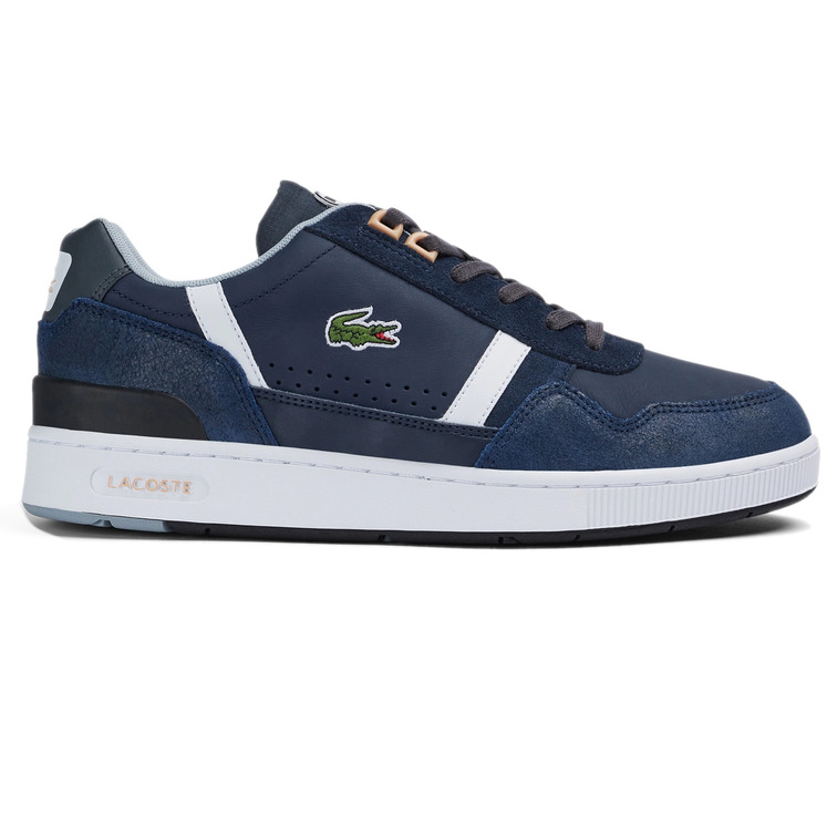 ZAPATILLA DE PIEL Y ANTE HOMBRE LACOSTE T-CLIP
