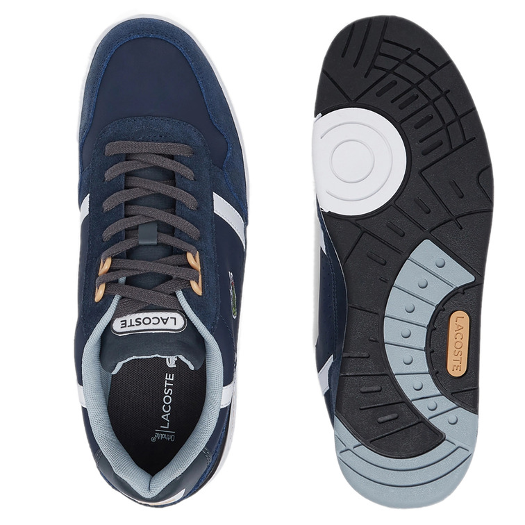 ZAPATILLA DE PIEL Y ANTE HOMBRE LACOSTE T-CLIP