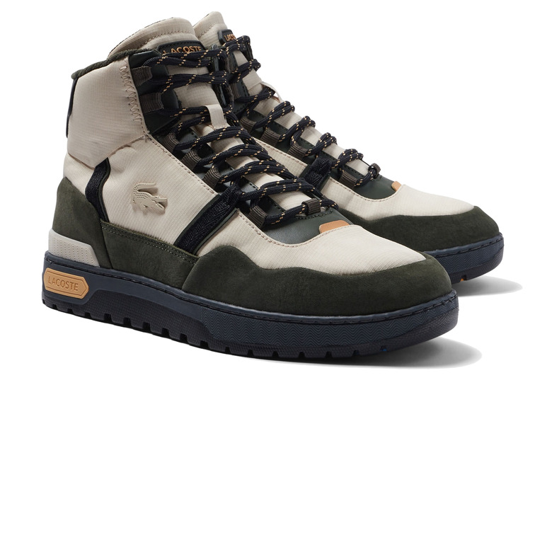 ZAPATILLA ALTA EN PIEL Y TELA HOMBRE LACOSTE T-CLIP WINTER MID