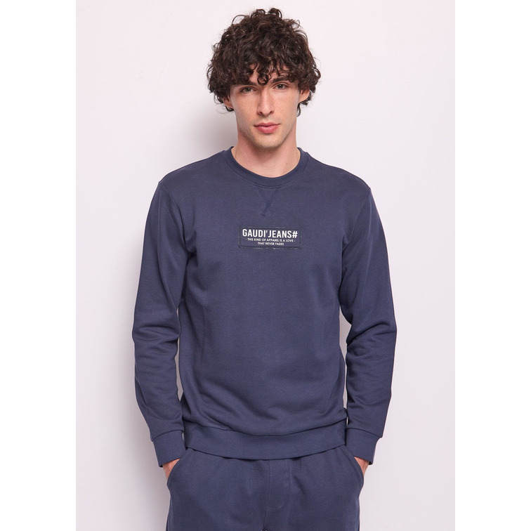 SUDADERA HOMBRE  GAUDI MAGLIA DI FELPA GIROCOLLO M/LU