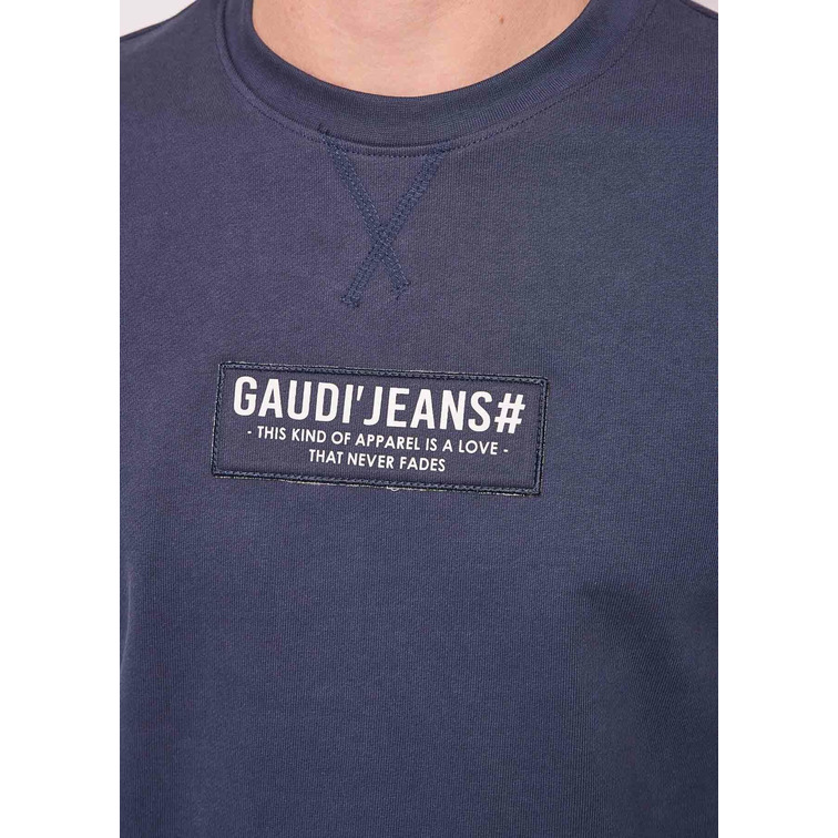 SUDADERA HOMBRE  GAUDI MAGLIA DI FELPA GIROCOLLO M/LU
