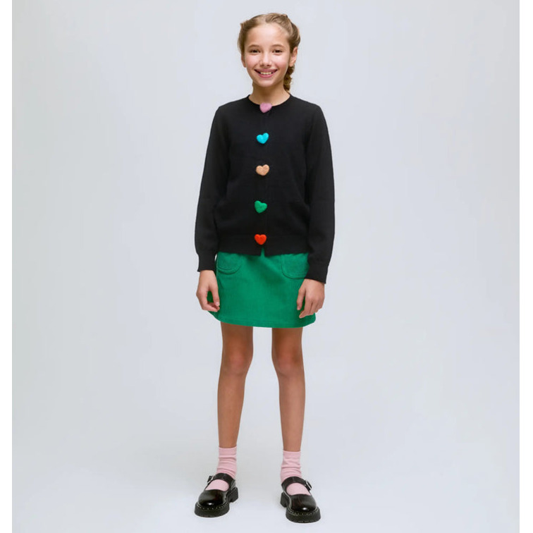 CARDIGAN DE PUNTO NIÑA COMPAÑIA FANTASTICA BOTONES CORAZÓN
