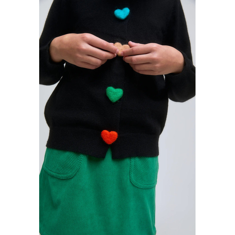 CARDIGAN DE PUNTO NIÑA COMPAÑIA FANTASTICA BOTONES CORAZÓN