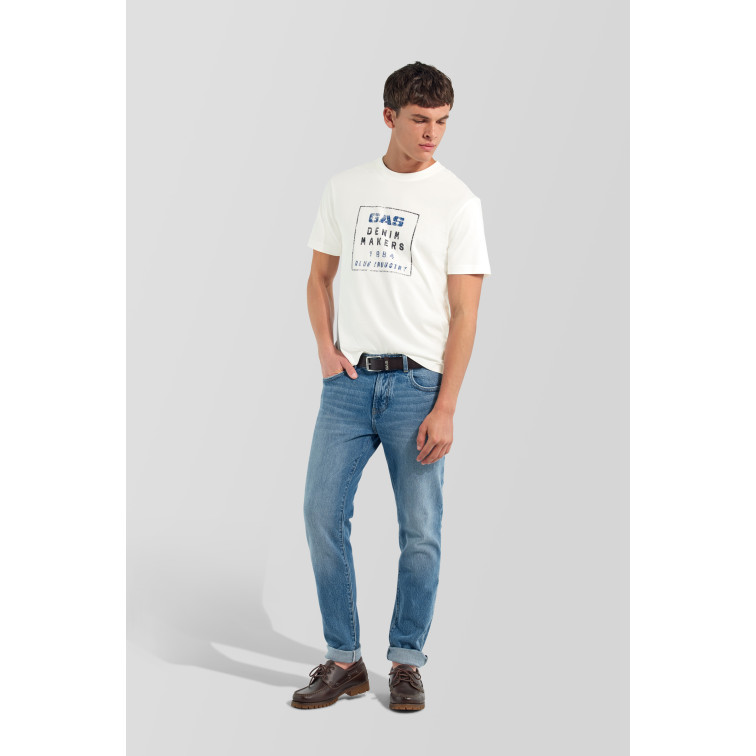CAMISETA HOMBRE  GAS DHARIS M/CBLUE""