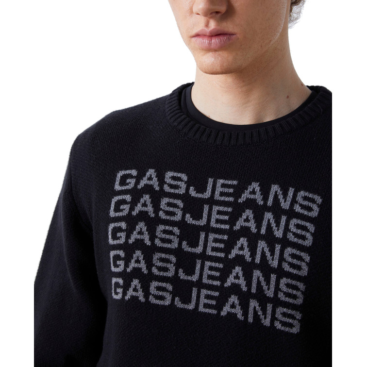 JERSEY DE PUNTO CON LOGO BORDADO HOMBRE GAS ALEX/R BRANDING