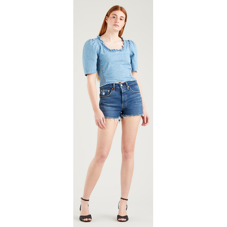 PANTALÓN CORTO MUJER  LEVIS 501 ORIGINAL SHORT SALSA CHRST