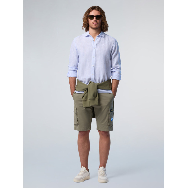 CAMISA A RAYAS HOMBRE NORTH SAILS DE LINO
