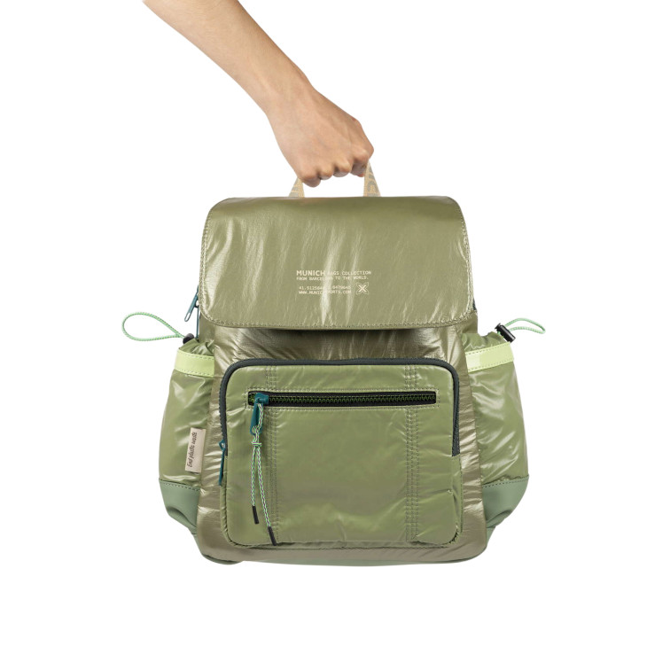 BOLSO MUJER  MUNICH DEEP RECYCLED BACKPACK KHAKI
