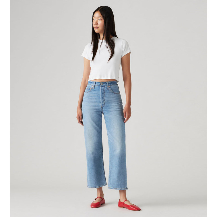 VAQUERO RECTO MUJER LEVIS RIBCAGE TIRO MUY ALTO