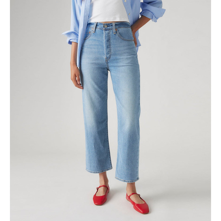 VAQUERO RECTO MUJER LEVIS RIBCAGE TIRO MUY ALTO