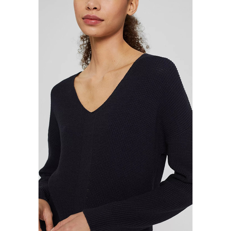 JERSEY CON ESCOTE EN PICO MUJER ESPRIT