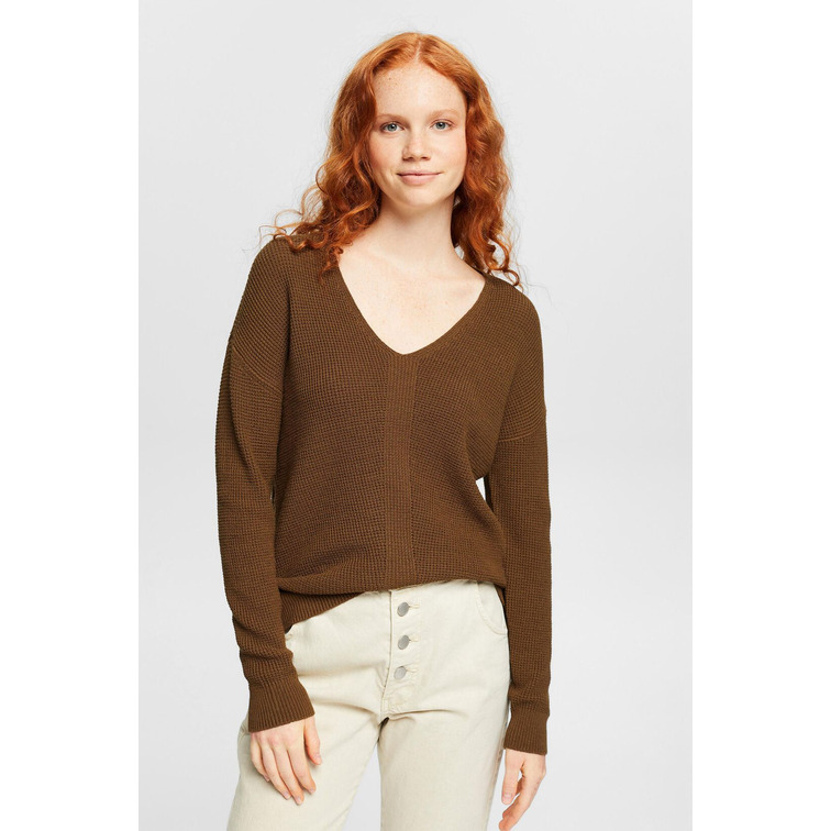 JERSEY DE PUNTO CON CUELLO PICO MUJER ESPRIT