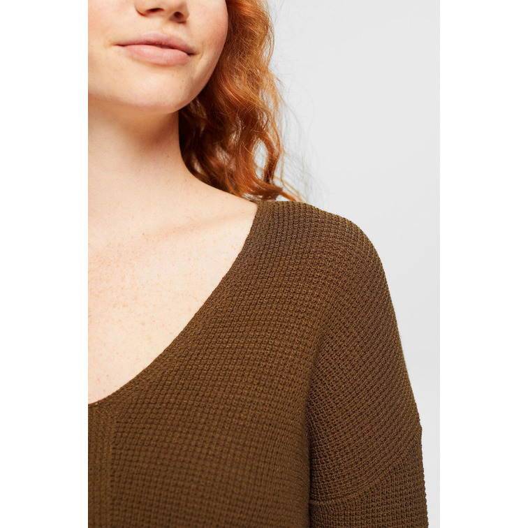 JERSEY DE PUNTO CON CUELLO PICO MUJER ESPRIT