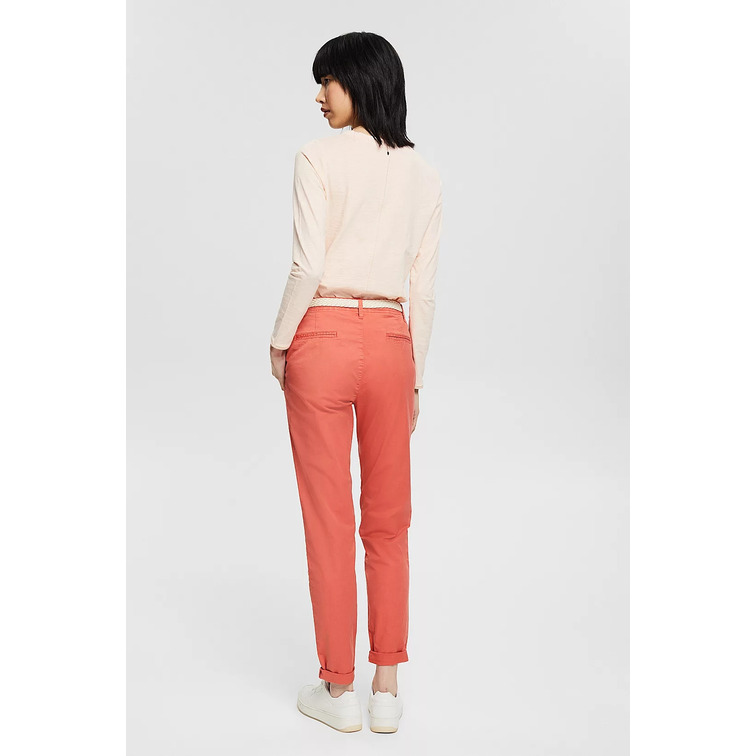 PANTALÓN CHINO CON CINTURÓN TRENZADO MUJER ESPRIT