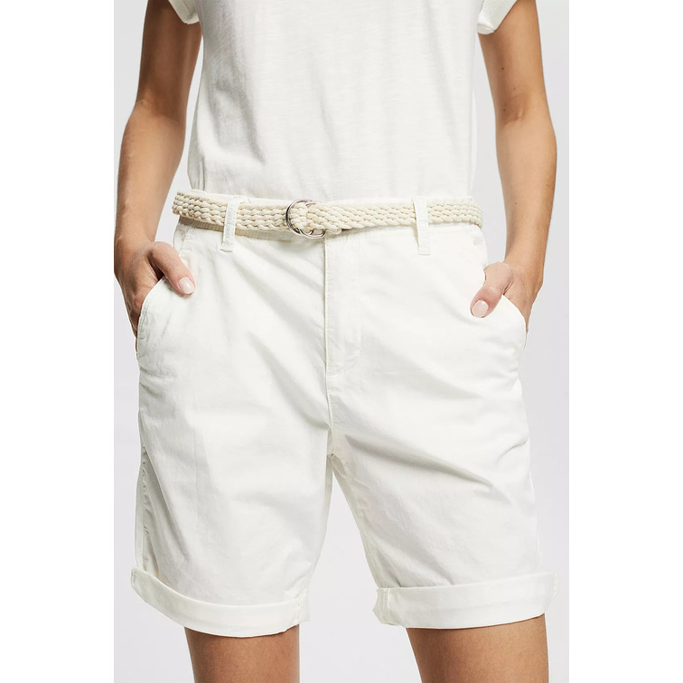 SHORT CHINO CON CINTURÓN TRENZADO MUJER ESPRIT