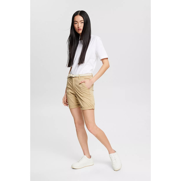 SHORT CHINO CON CINTURÓN TRENZADO MUJER ESPRIT