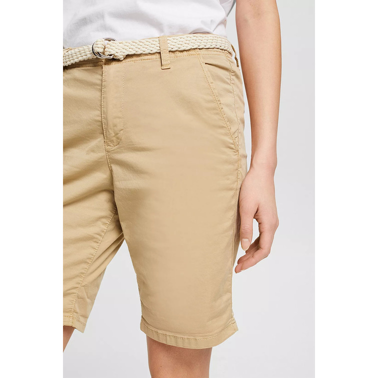 SHORT CHINO CON CINTURÓN TRENZADO MUJER ESPRIT